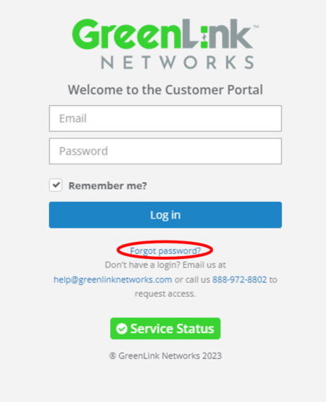 How to reset your Customer Portal password?